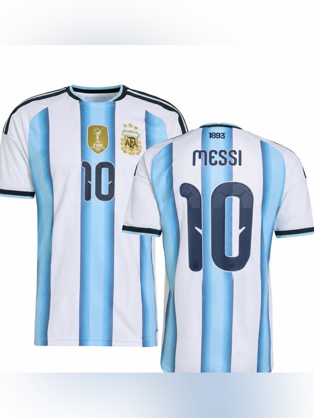 World Cup-Argentina Blue & White Striped Soccer Jersey